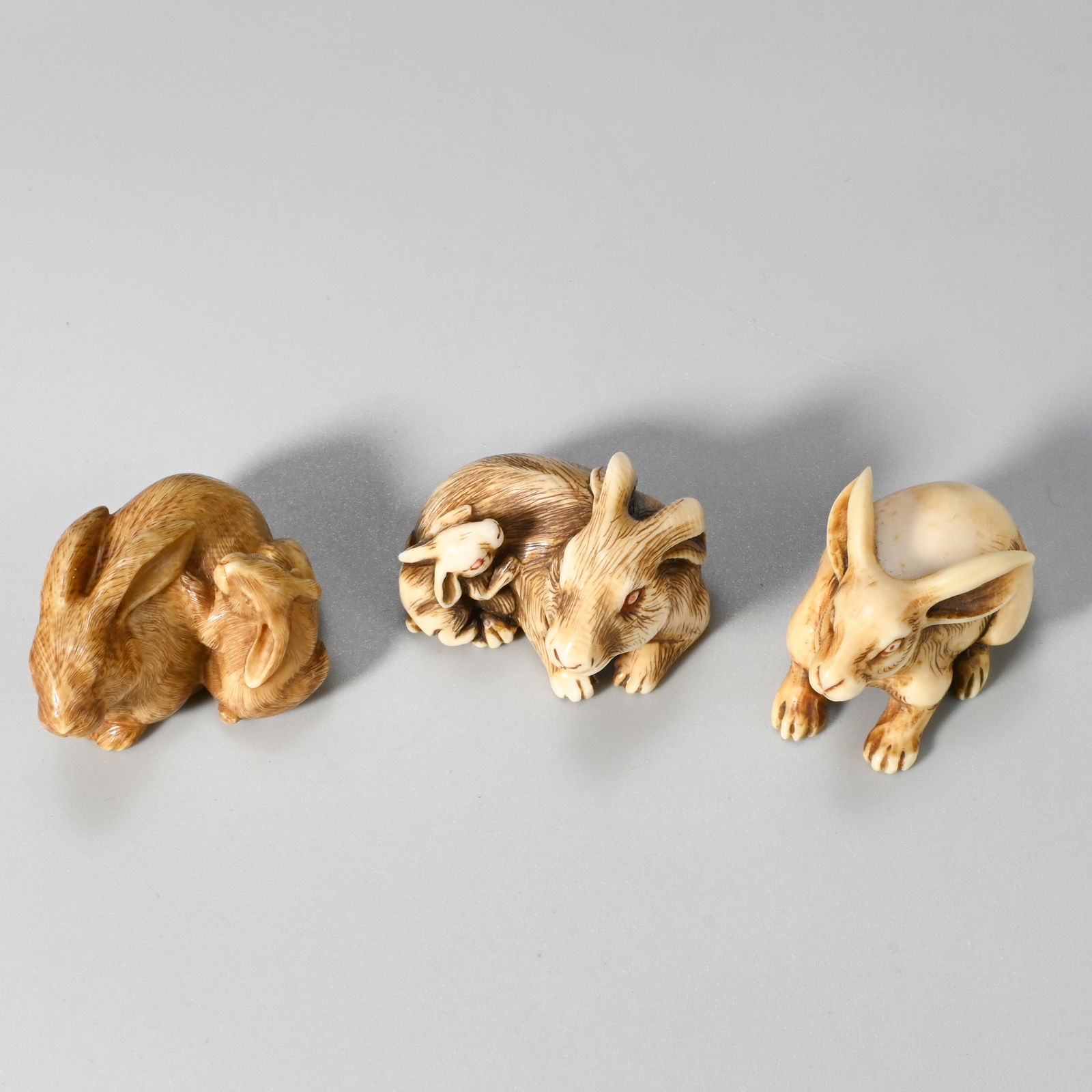 Three netsuke, two signed - 6