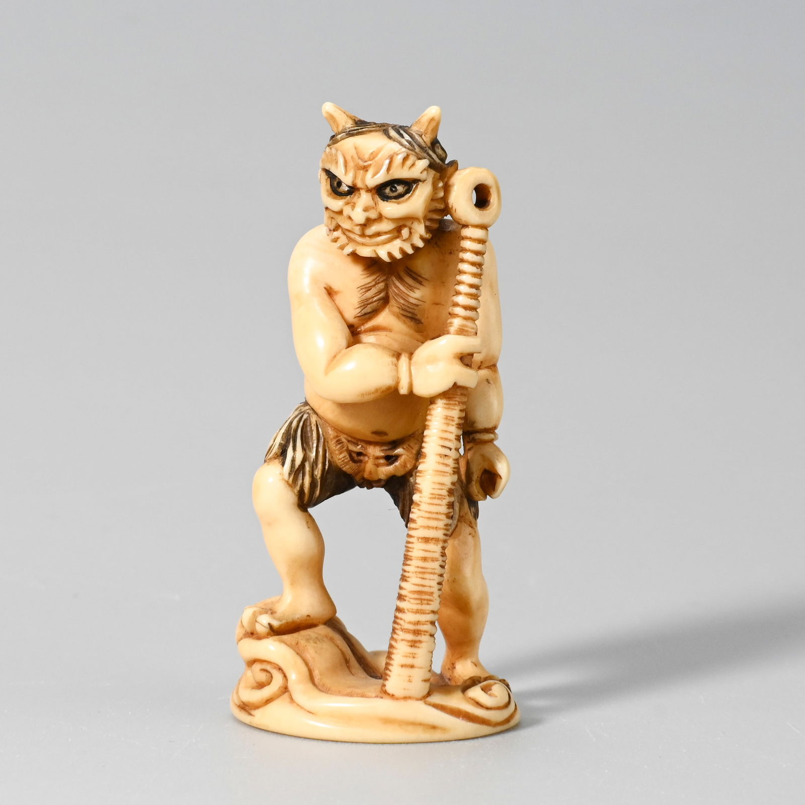Three netsuke, signed - 8