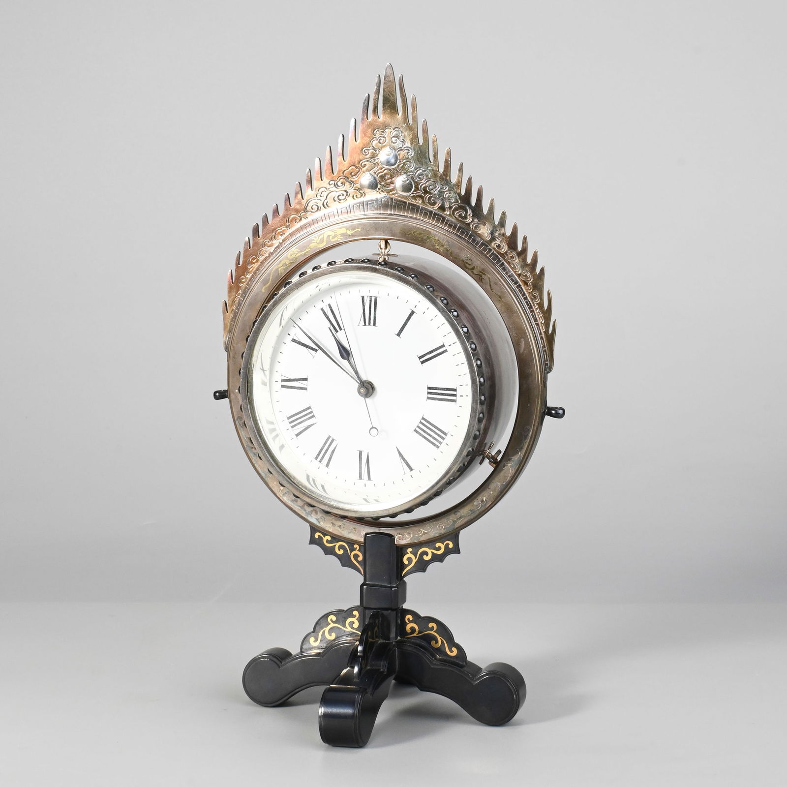 Silver Table Clock - 7