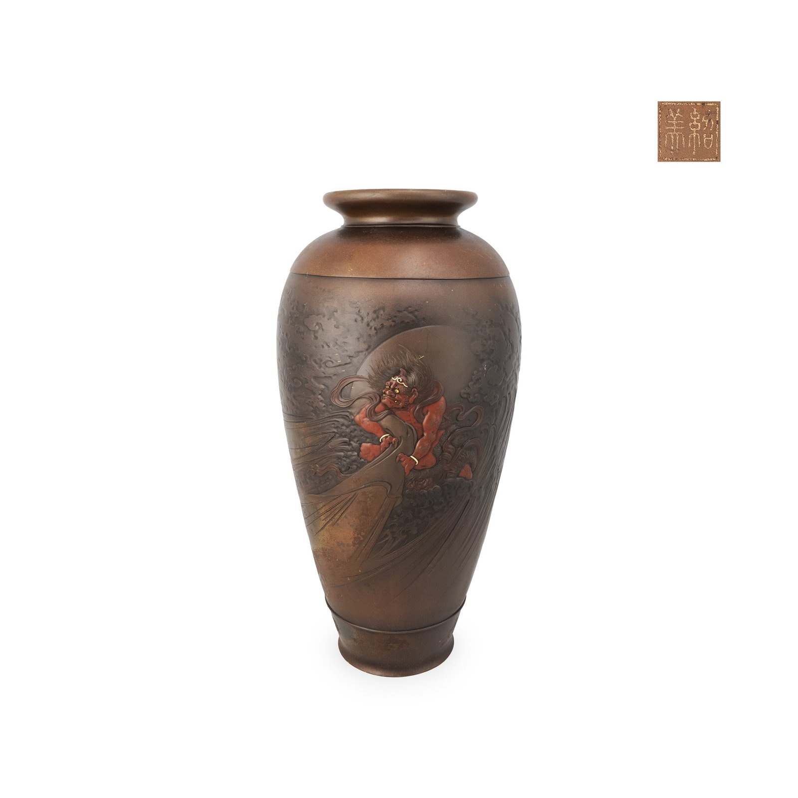 Bronze Vase with Gold Inlay By Shobi (1 of 9)