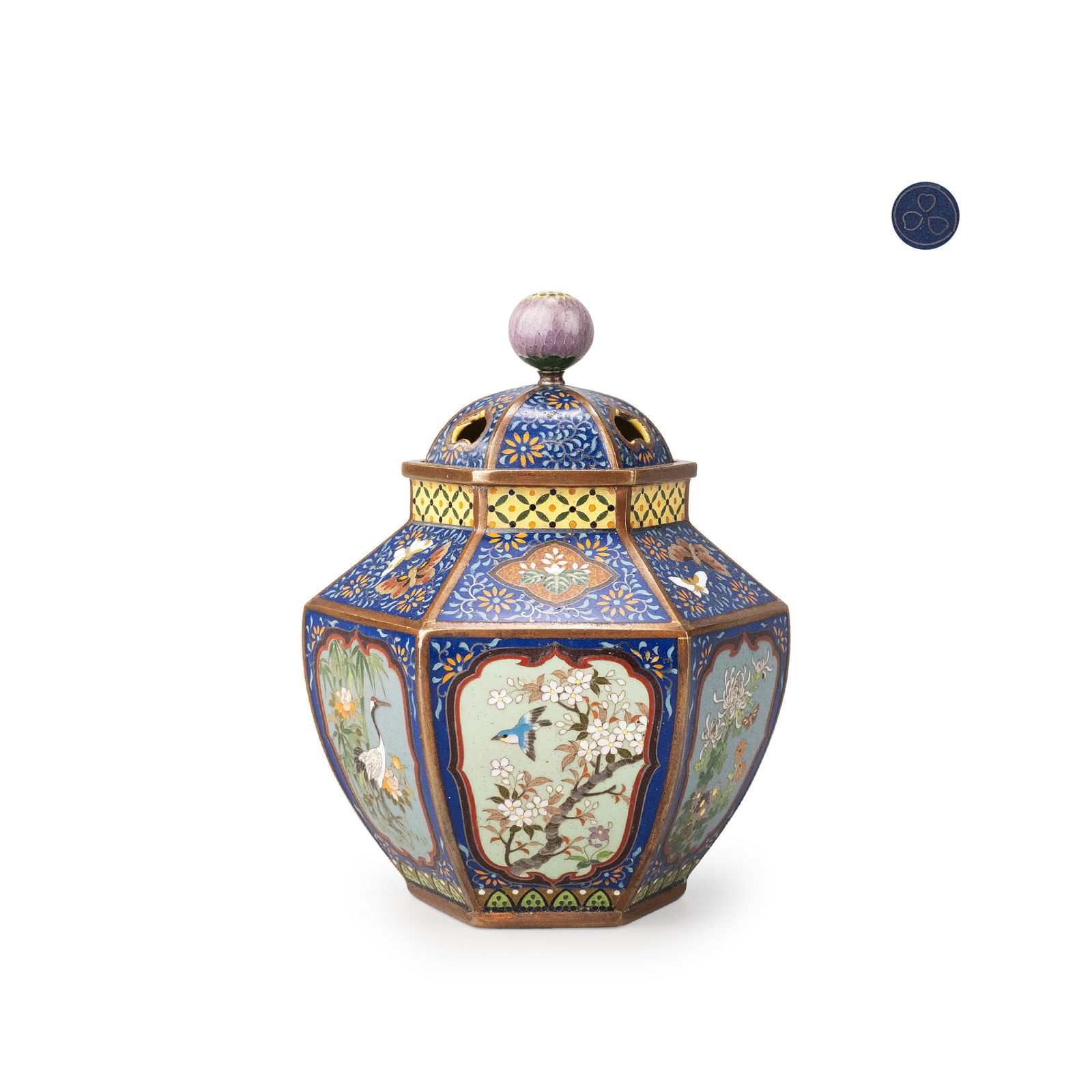 Hexagonal Cloisonné Incense Burner (1 of 10)