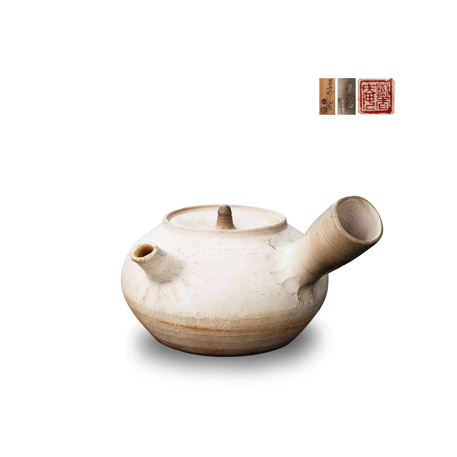White Clay Water Kettle by Shohei Hozan (1 of 13)