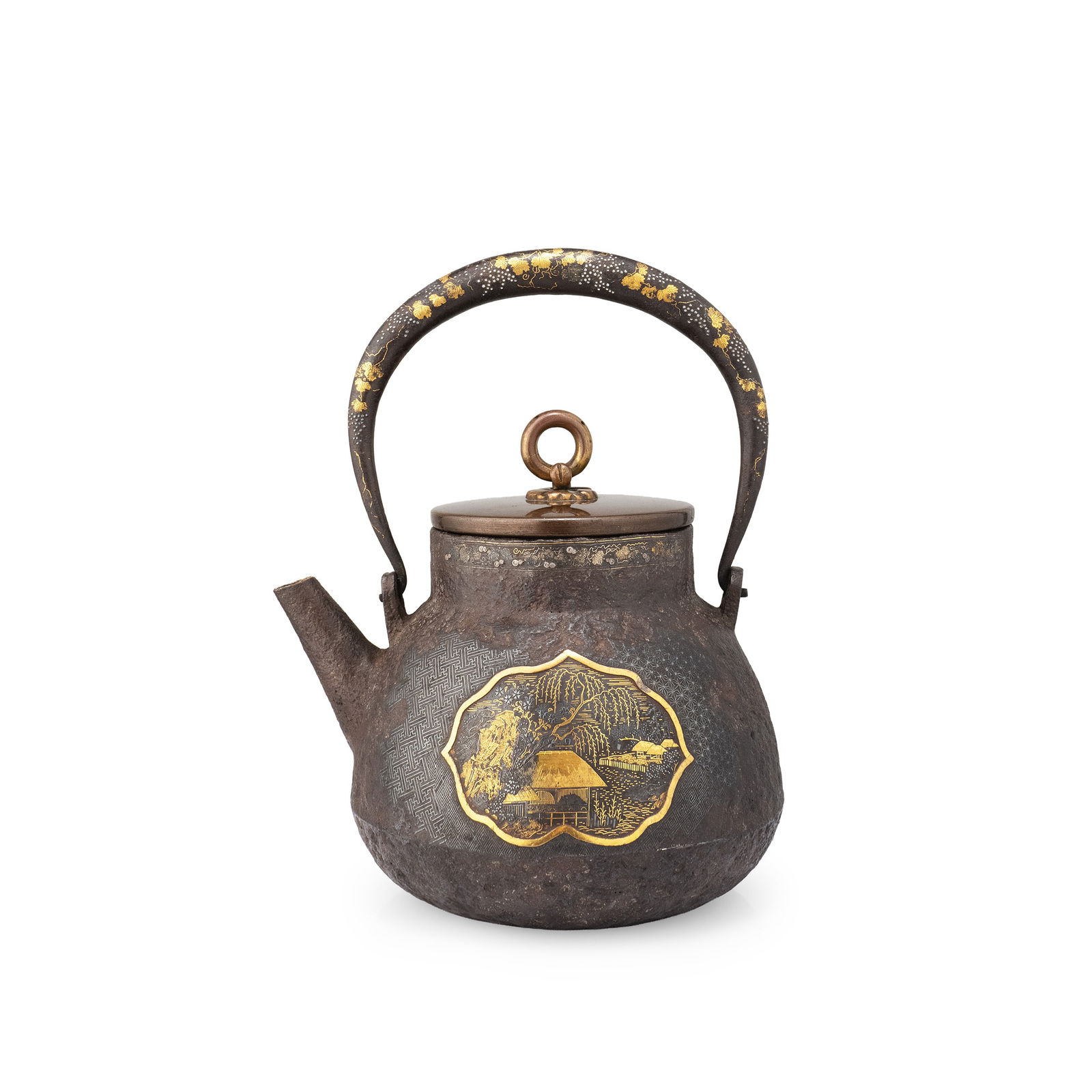 Iron Tetsubin with Gold & Silver Inlay (1 of 13)