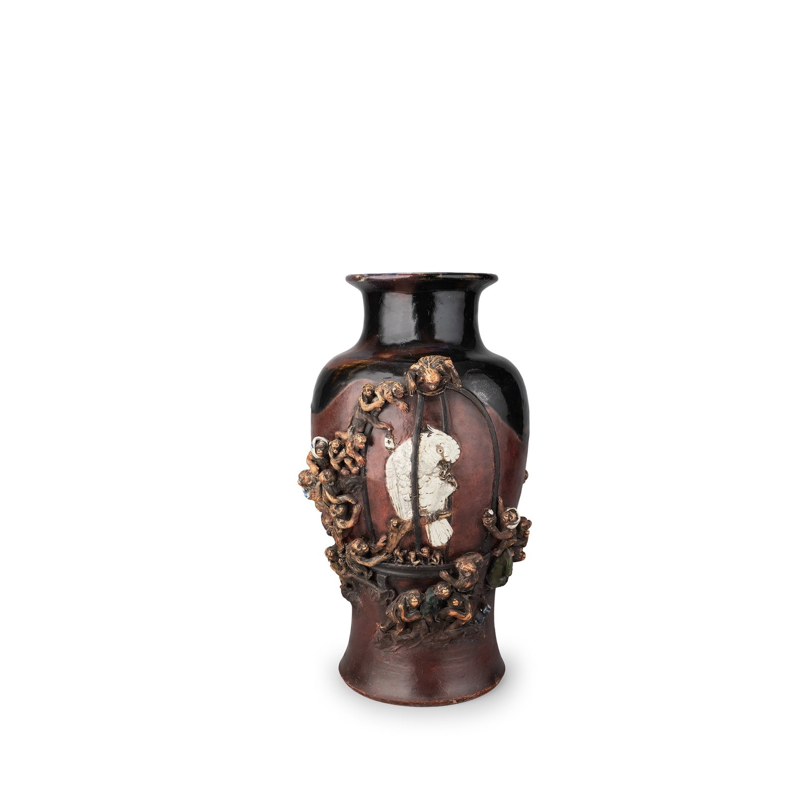 High-Relief Carved Vase by Inoue Ryosai (1 of 11)