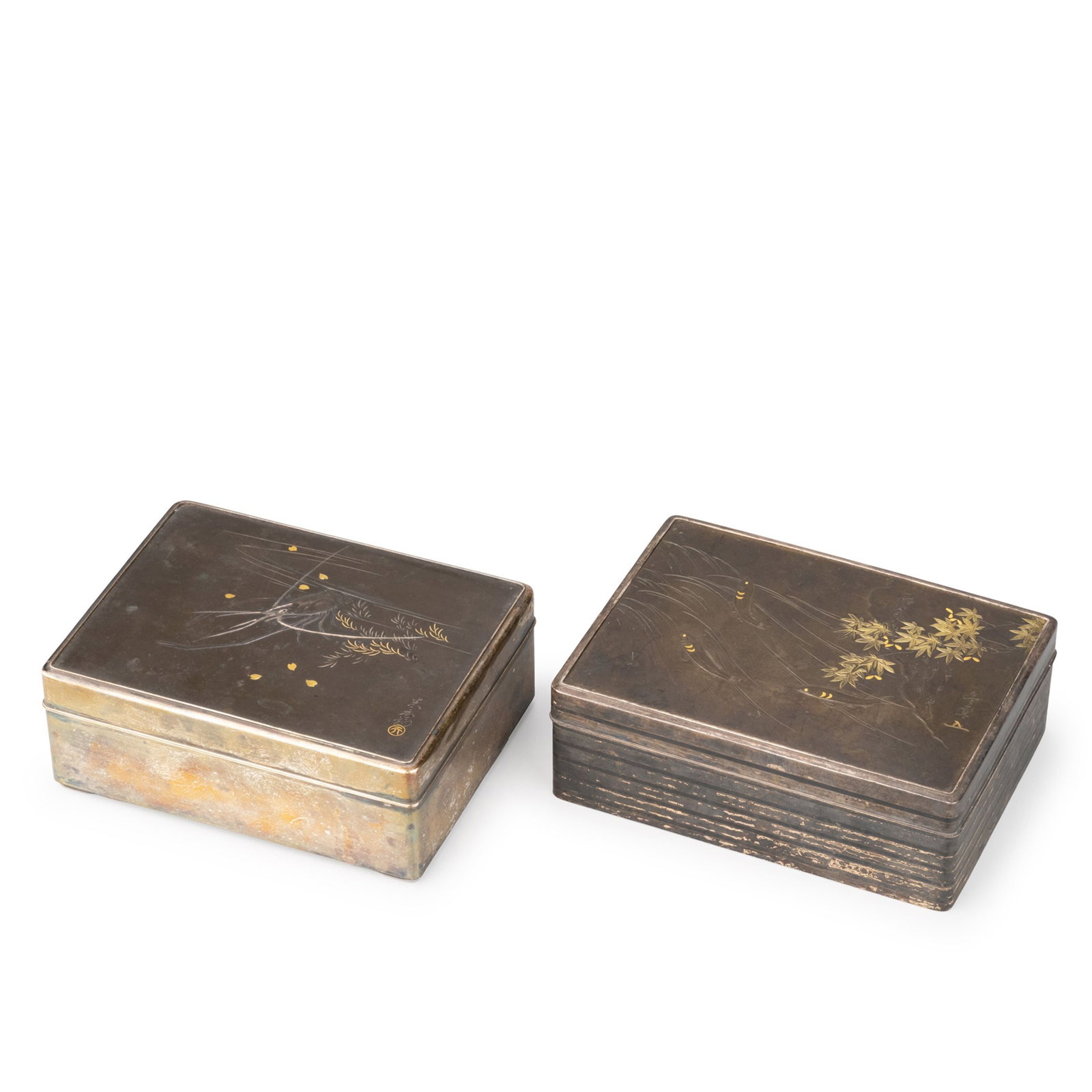 Set of Two Silver Boxes, Signed (1 of 14)