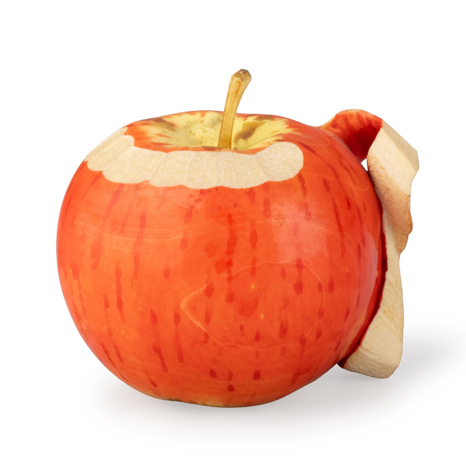 Apple-Form Okimono: Height: 5.8cm Length: 6.5cm Wide: 5.3cm [This item contains materials regulated by CITES and cannot be exported or shipped overseas under any circumstances]
