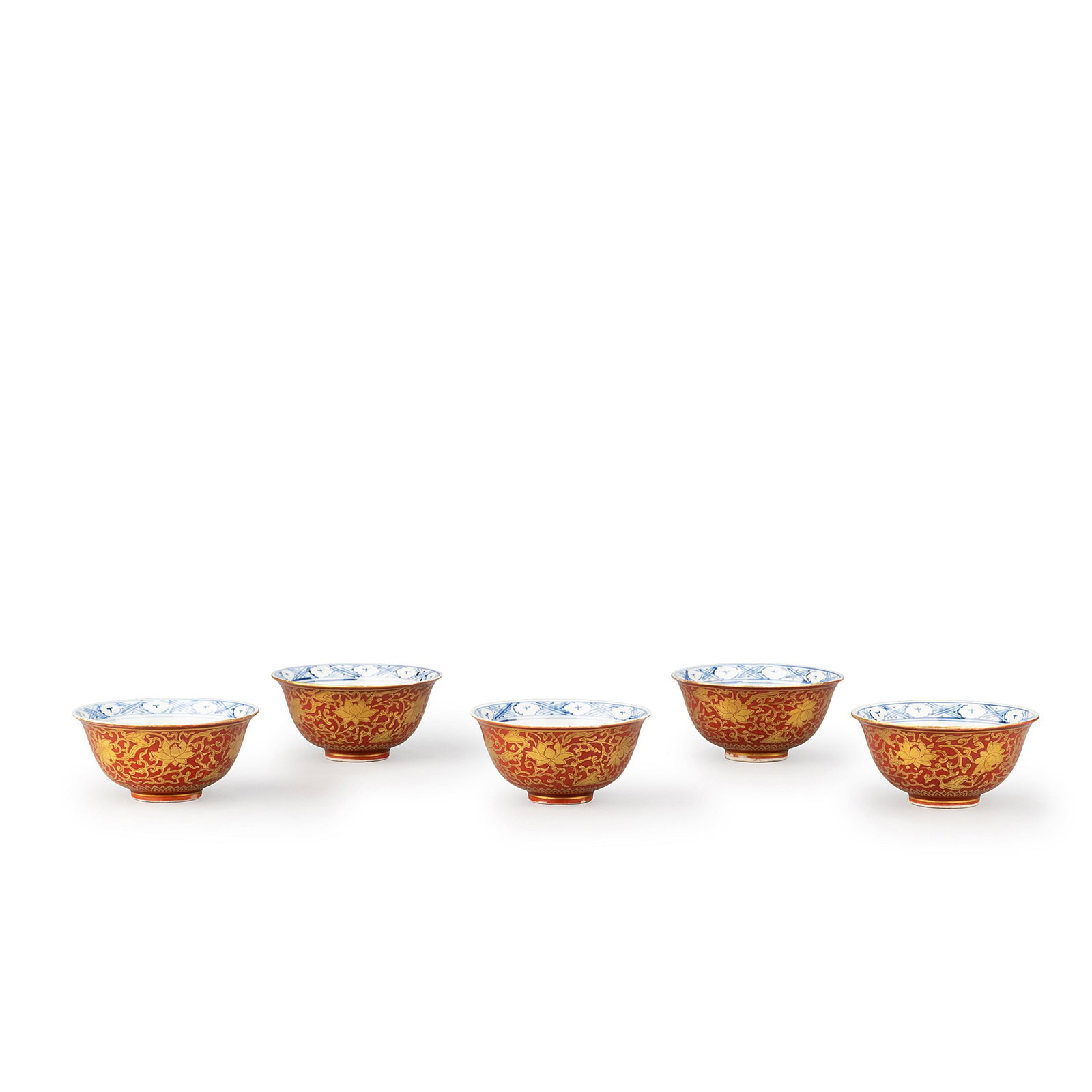 Set of Five Tea Bowls by Eiraku Zengoro, Tomobako (1 of 11)