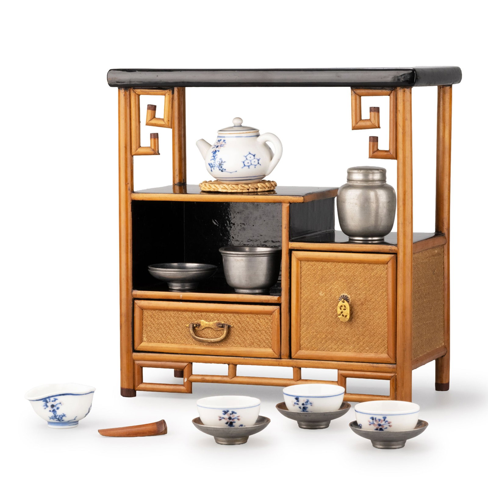 Sencha Tea Set with Mini Bamboo Cabinet (1 of 14)