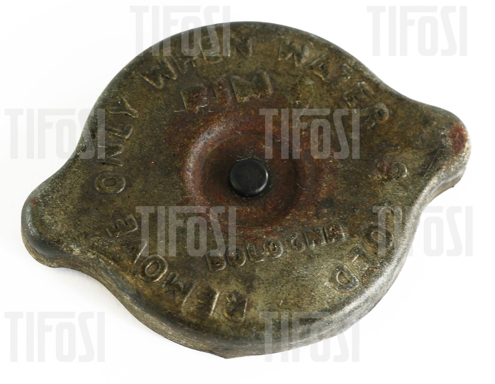 Ferrari 330 GTC FIM Radiator Cap: A used original FIM radiator cap from a Ferrari 330 GTC.