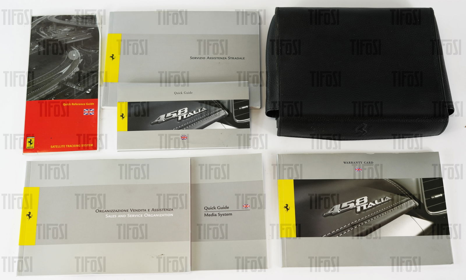Ferrari 458 Italia Handbook Set Schedoni Pouch (1 of 2)