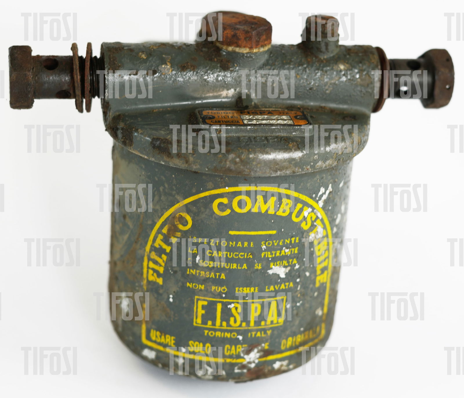 Ferrari 250 275 330 Fispa Fuel Filter Housing: An original Fispa fuel filter housing from a Ferrari 330 GTC, will also suit various 275 and 330 cars. Decent used condition.