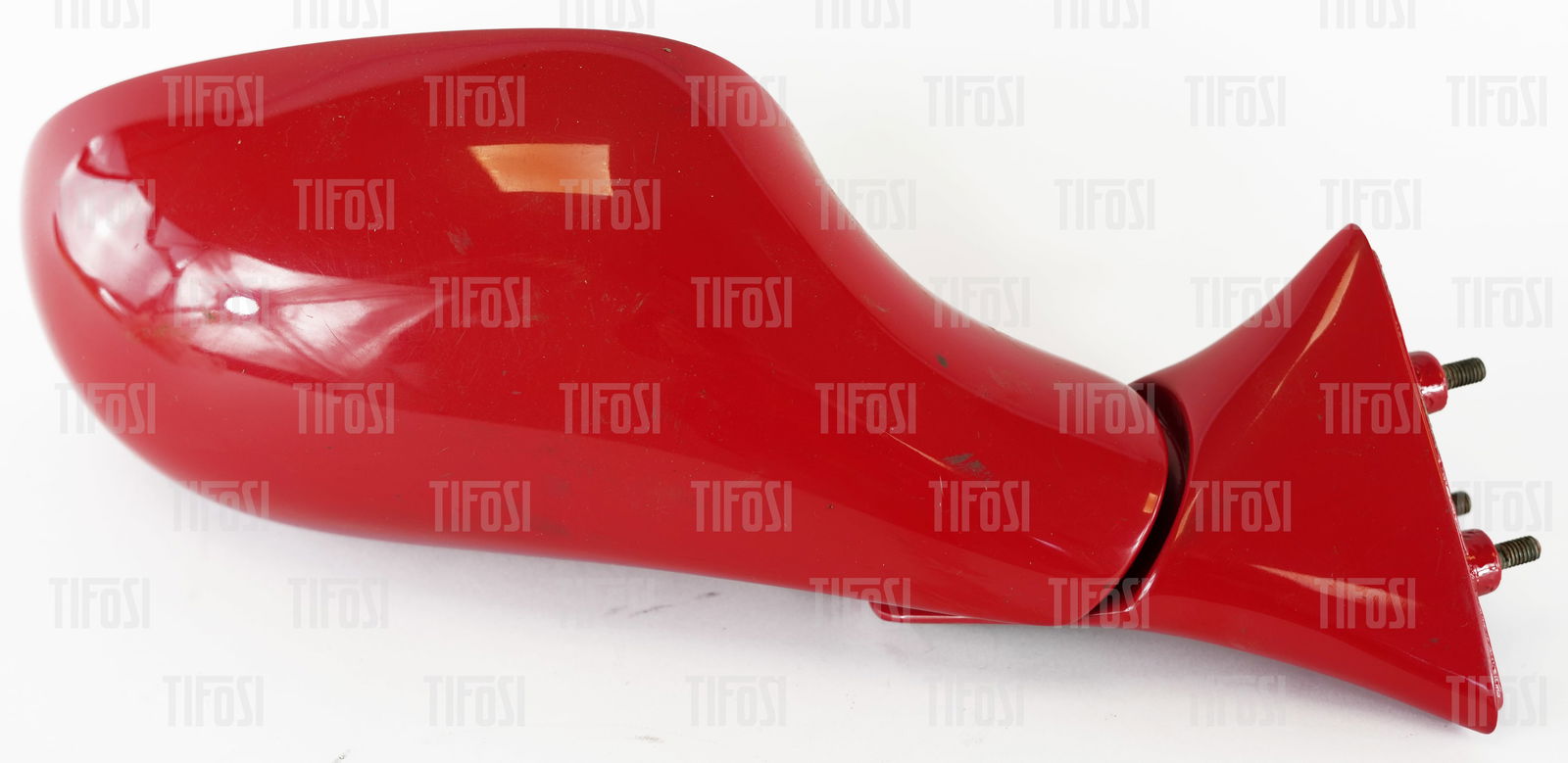 Ferrari F355 Wing Mirror: A used original Ferrari F355 right hand wing mirror, consisting of the mount and empty wing mirror shell, both in good condition.