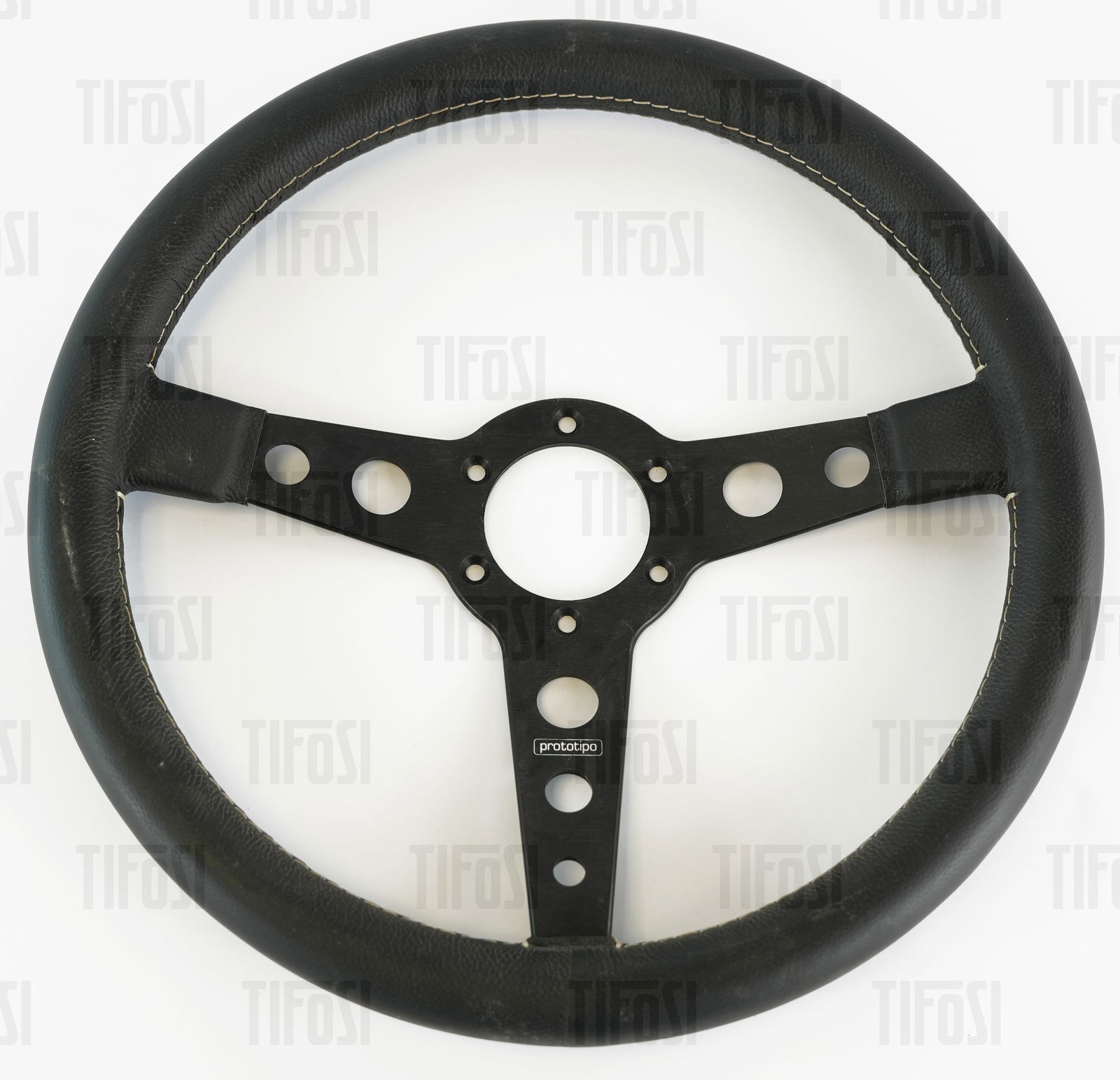 Ferrari MOMO Prototipo Steering Wheel: A genuine MOMO prototipo steering wheel, in good used condition, will fit Ferrari 246 Dino steering wheel hubs.