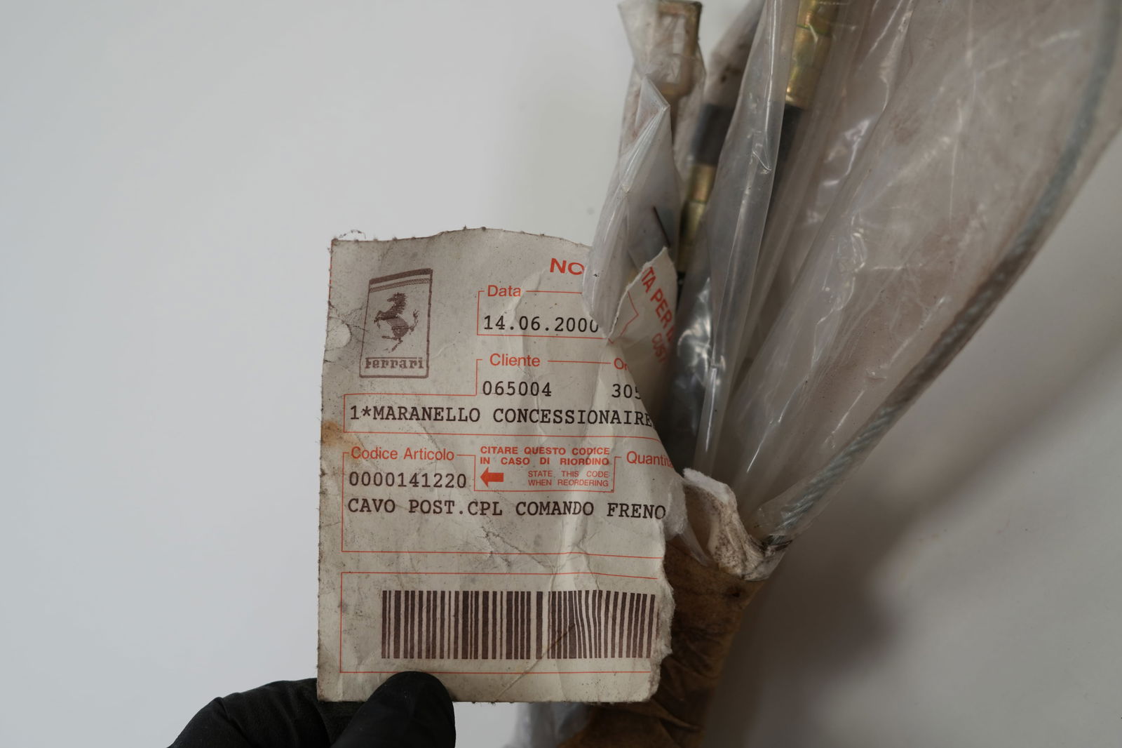 Ferrari F355 Handbrake Cable NOS - 2