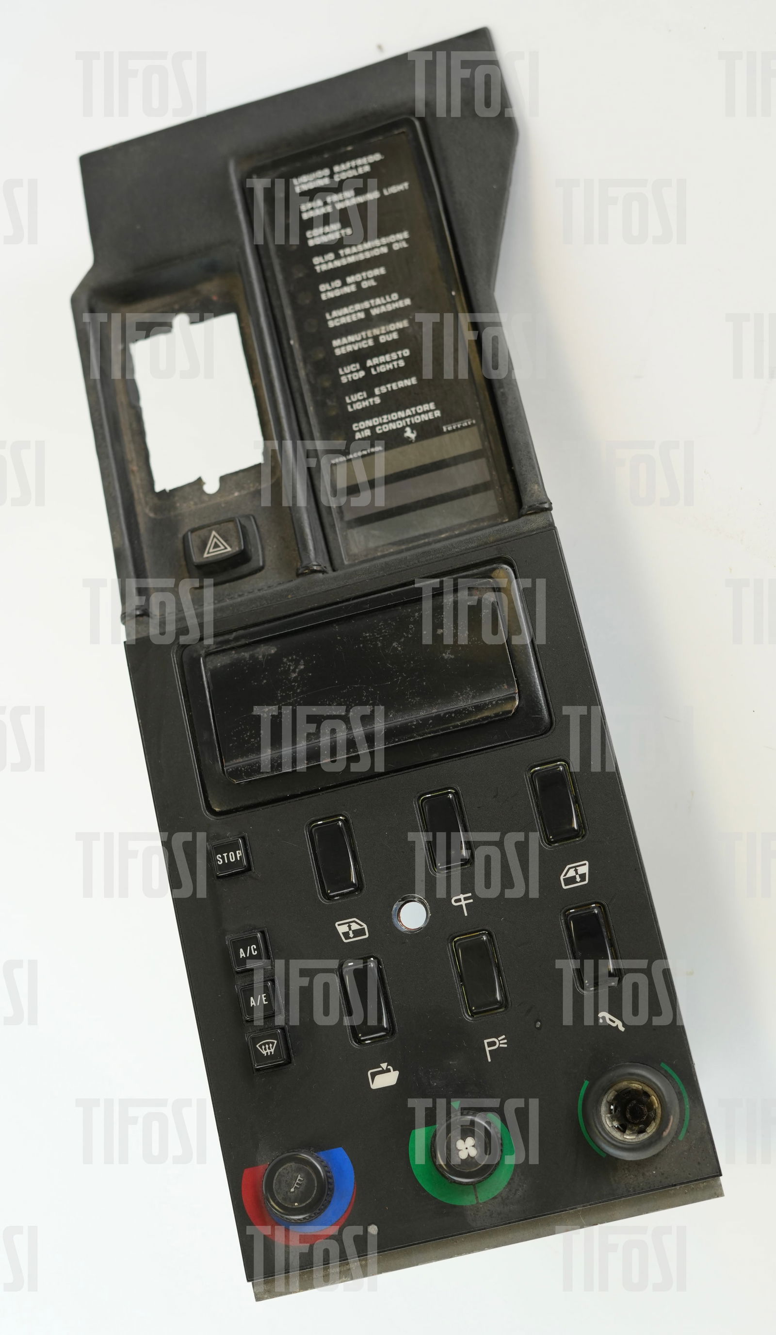 Ferrari Mondial 3.2 Centre Console: A used centre console from a Ferrari Mondial 3.2, good overall condition, complete with switches.