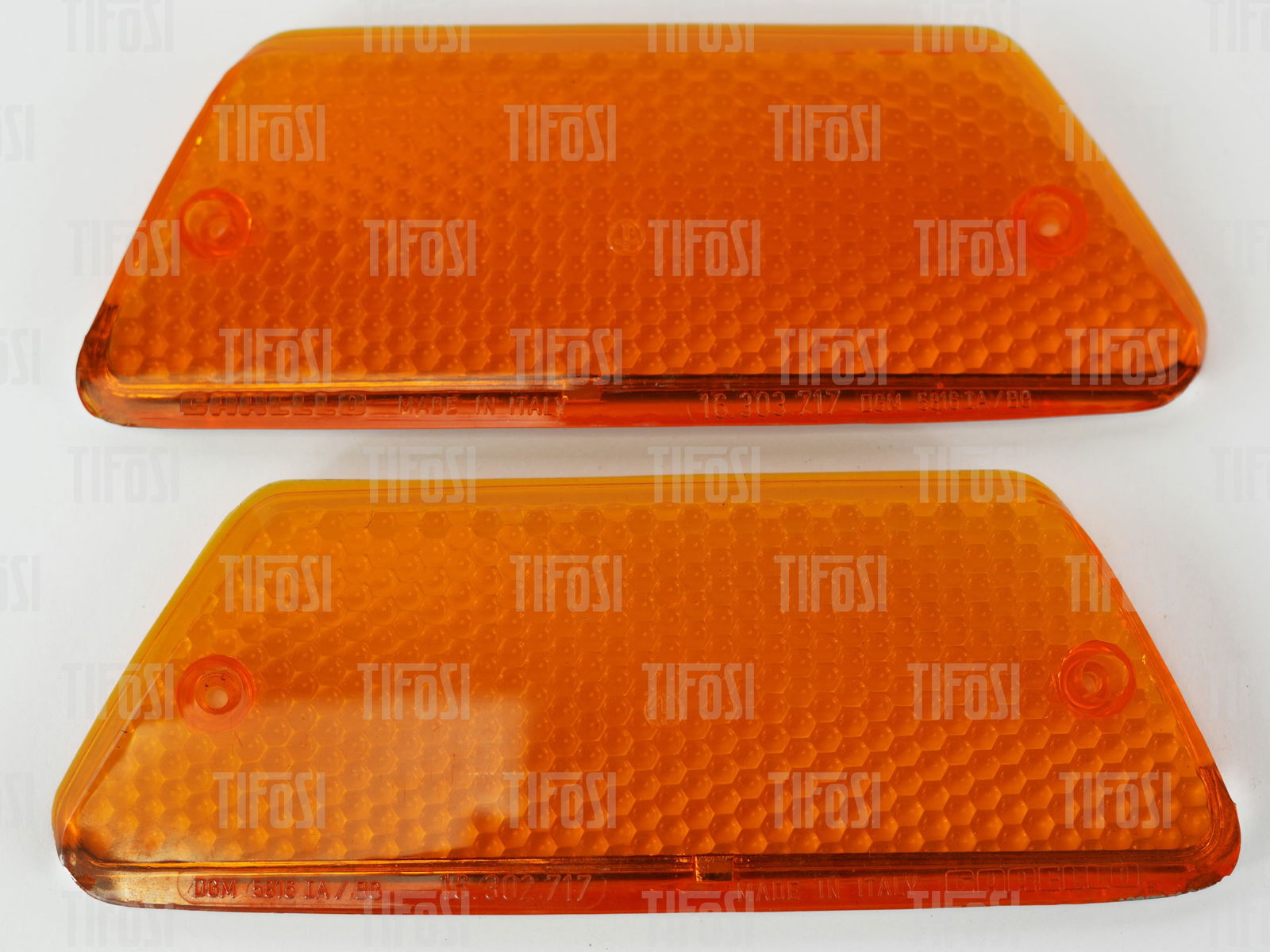 Ferrari 246 Dino Carello Indicator Lenses: A matched pair of original Carello indiciator lenses for Ferrari 246 Dino, in fantastic undamaged condition.