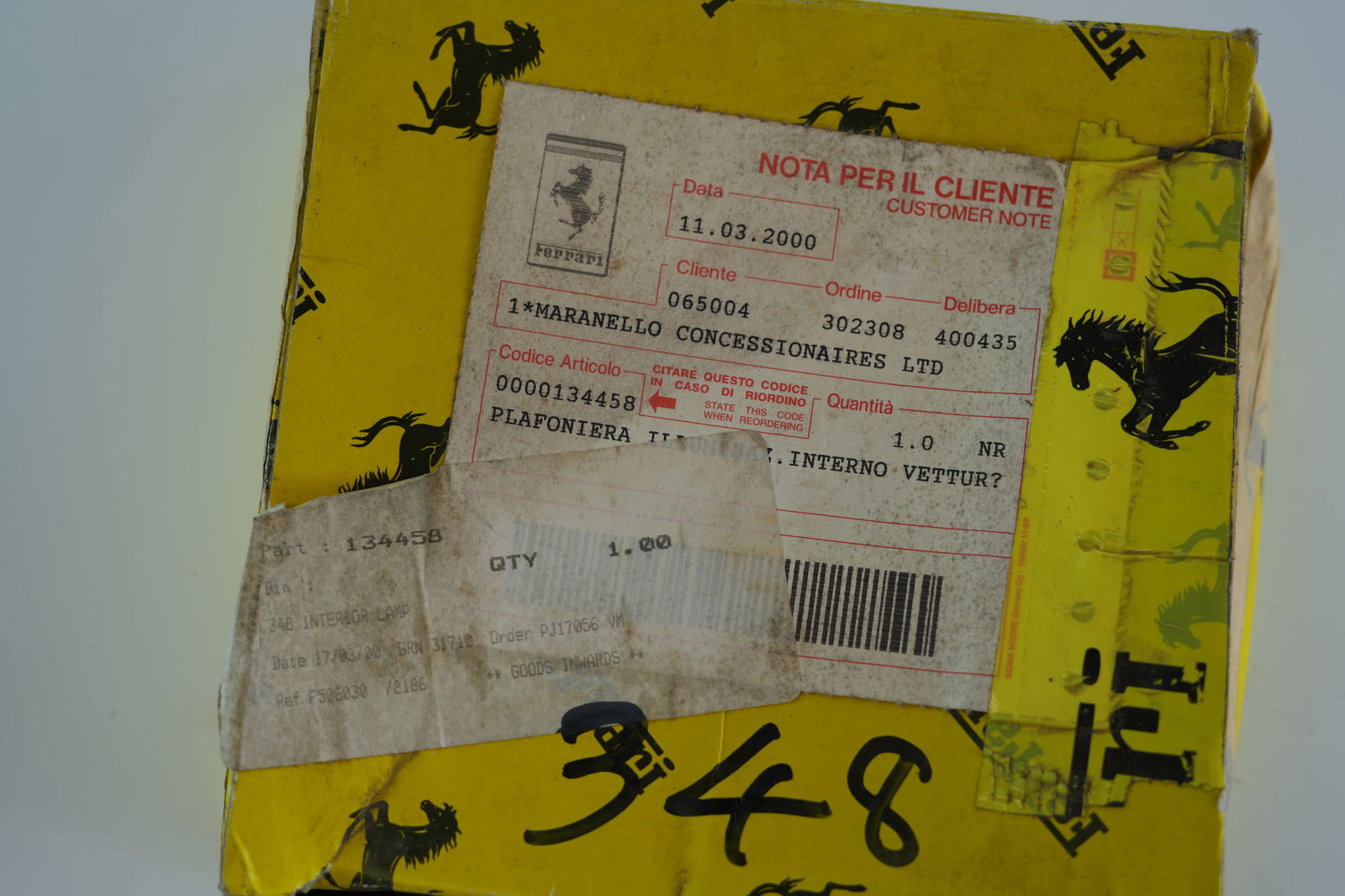 Ferrari 348 Interior Lamp NOS - 2