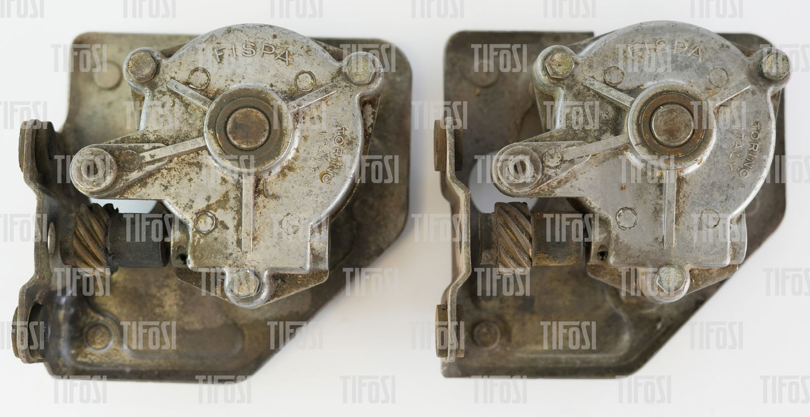 Ferrari 246 365 Fispa Window Mechanisms: A pair of original Fispa window mechanisms as fitted to Ferrari 246 Dino and 365 models. Good used condition.