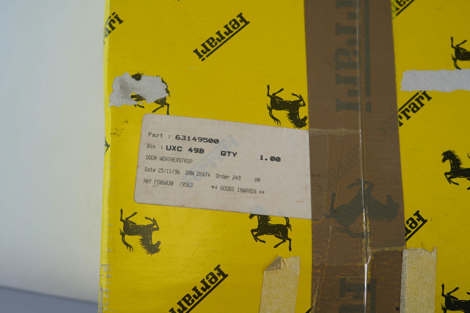 Ferrari Testarossa 512TR 512M Door Rubber NOS - 3