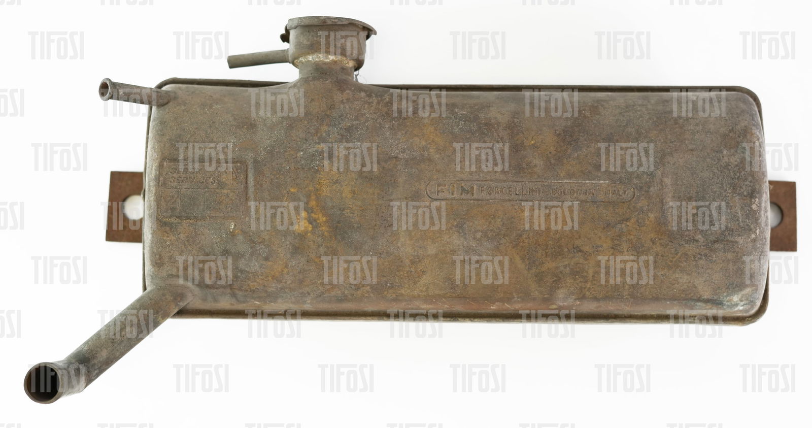 Ferrari 246 Dino Forcellini Header Expansion Tank: A used Ferrari 246 header tank for refurbishment.
