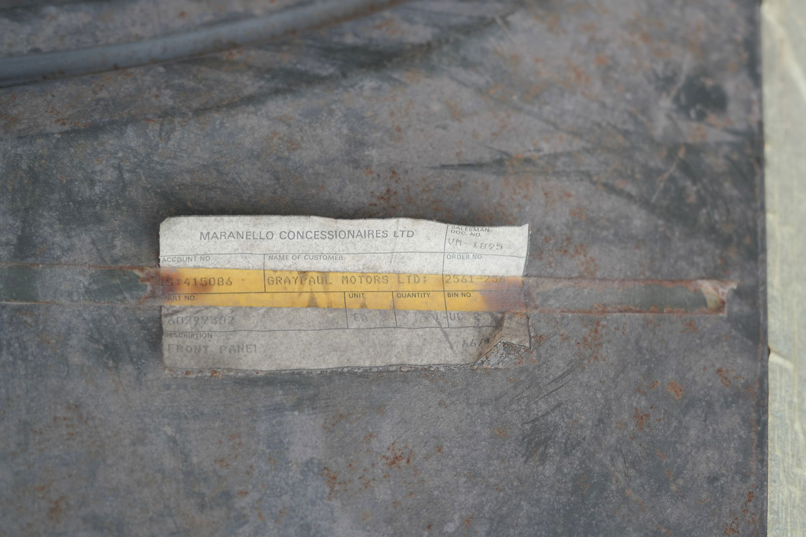 Ferrari 308 NOS Front Panel - 4