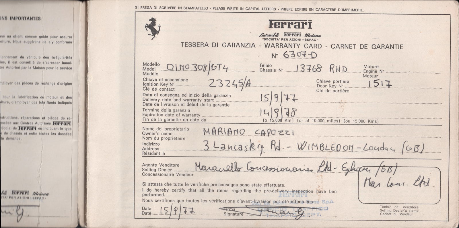 1977 Ferrari 308 GT4 *13768* - 19