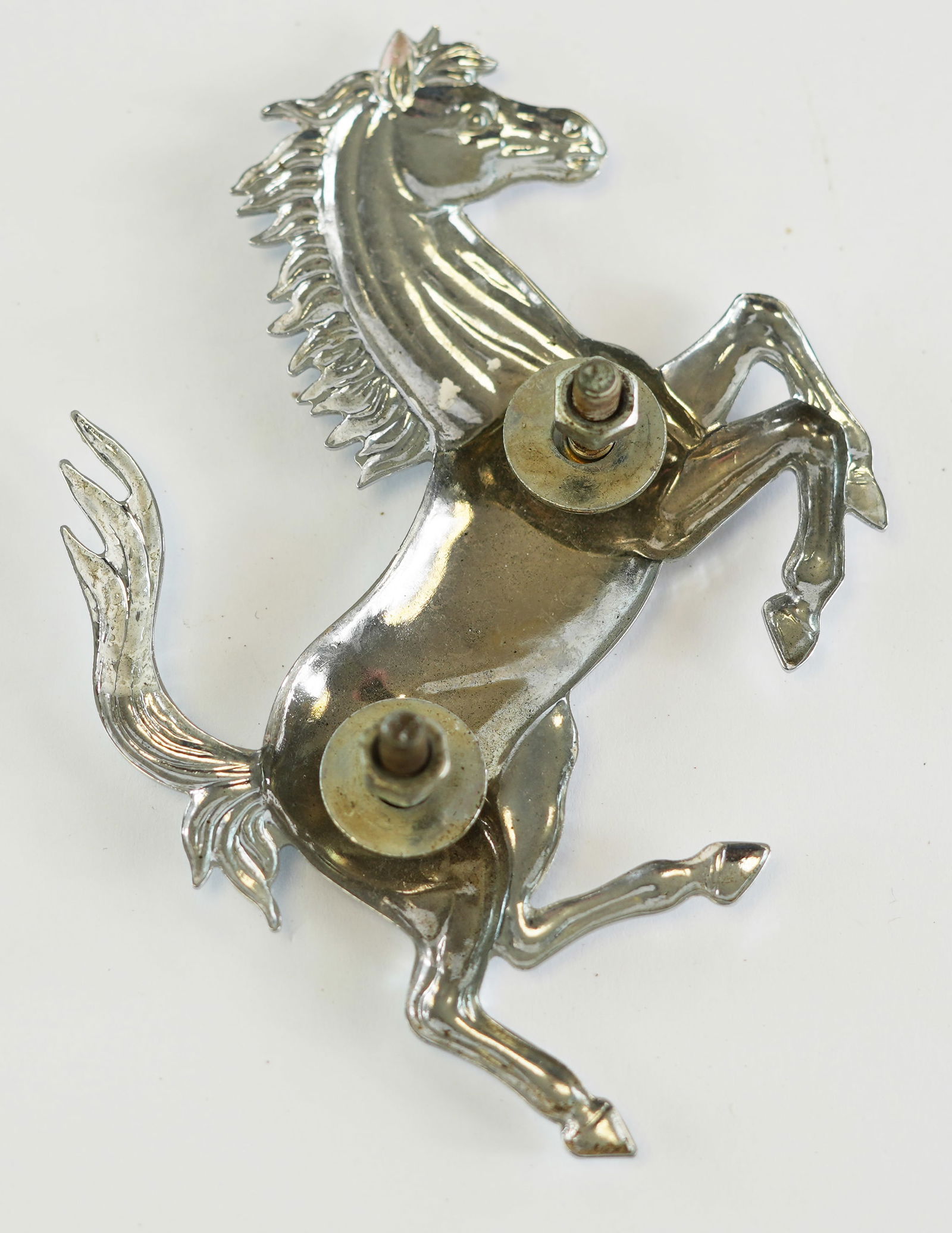 Ferrari Prancing Horse Chrome Badge NOS - 2