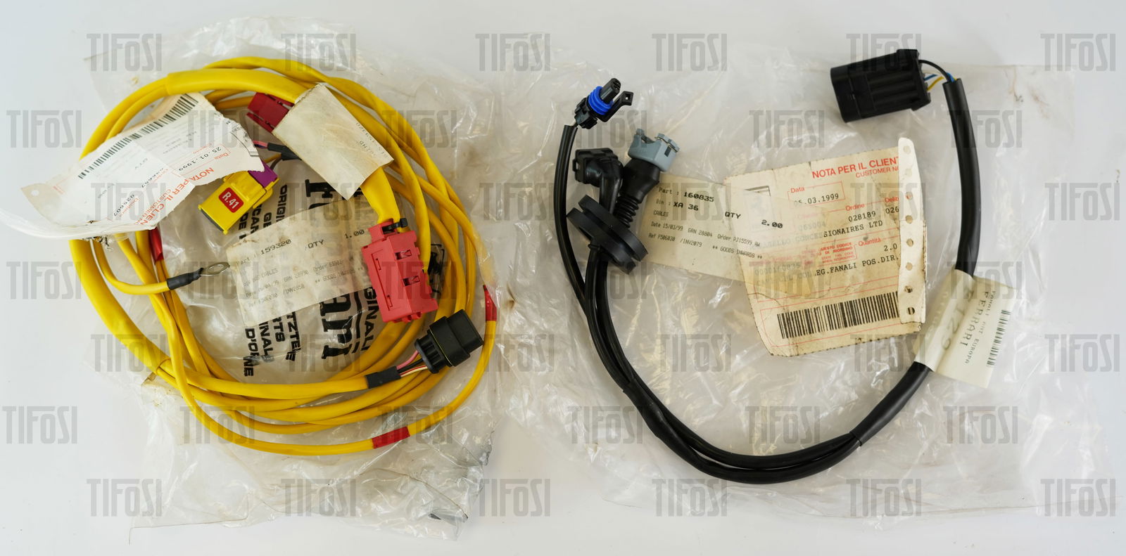 Ferrari 355 Airbag Cables NOS: New old stock Ferrari 355 airbag cabling, still in factory packaging.