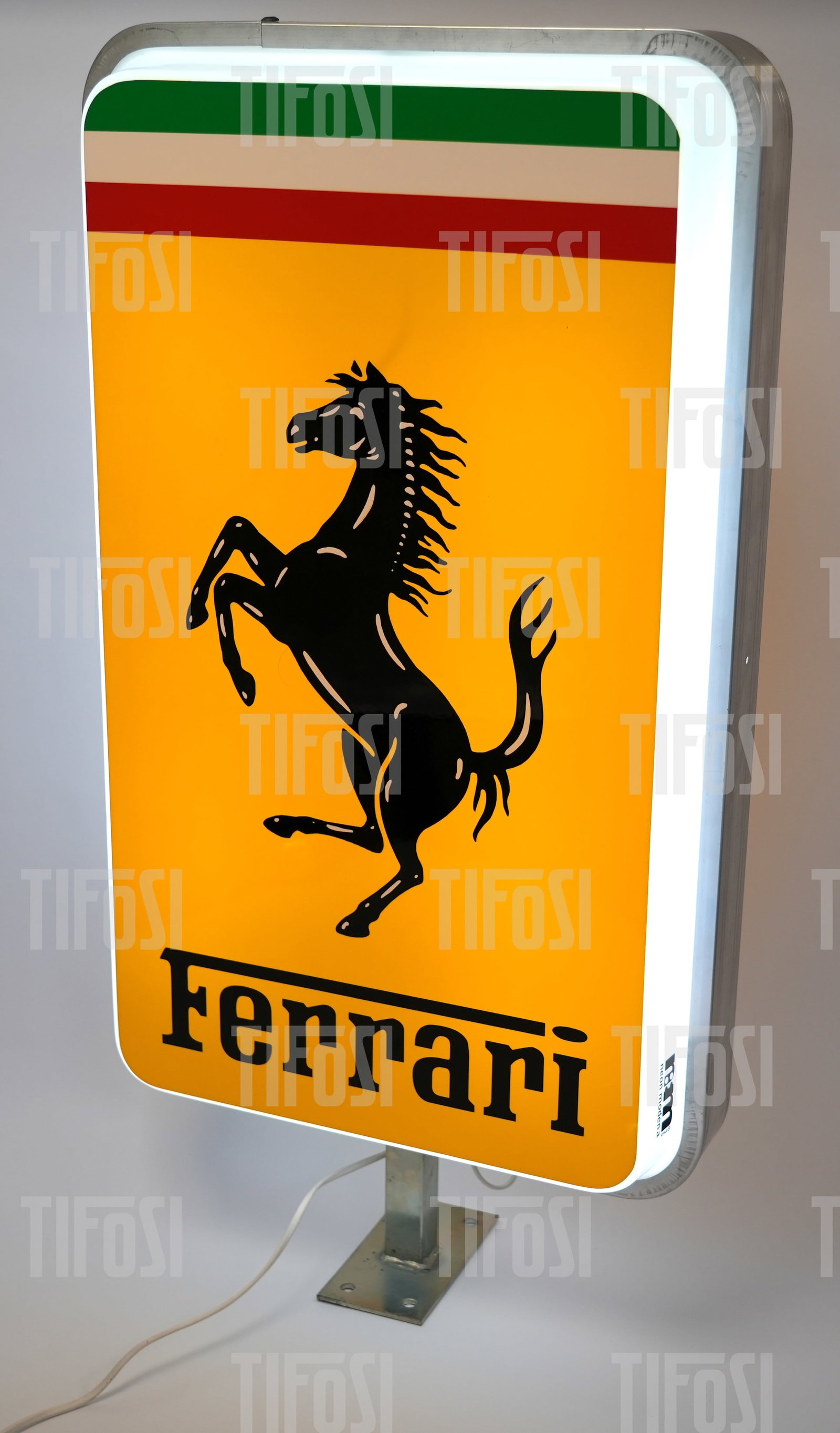 1980s Ferrari "Neon Modena" Double Sided Illuminated Pedestal Sign (1 of 10)
