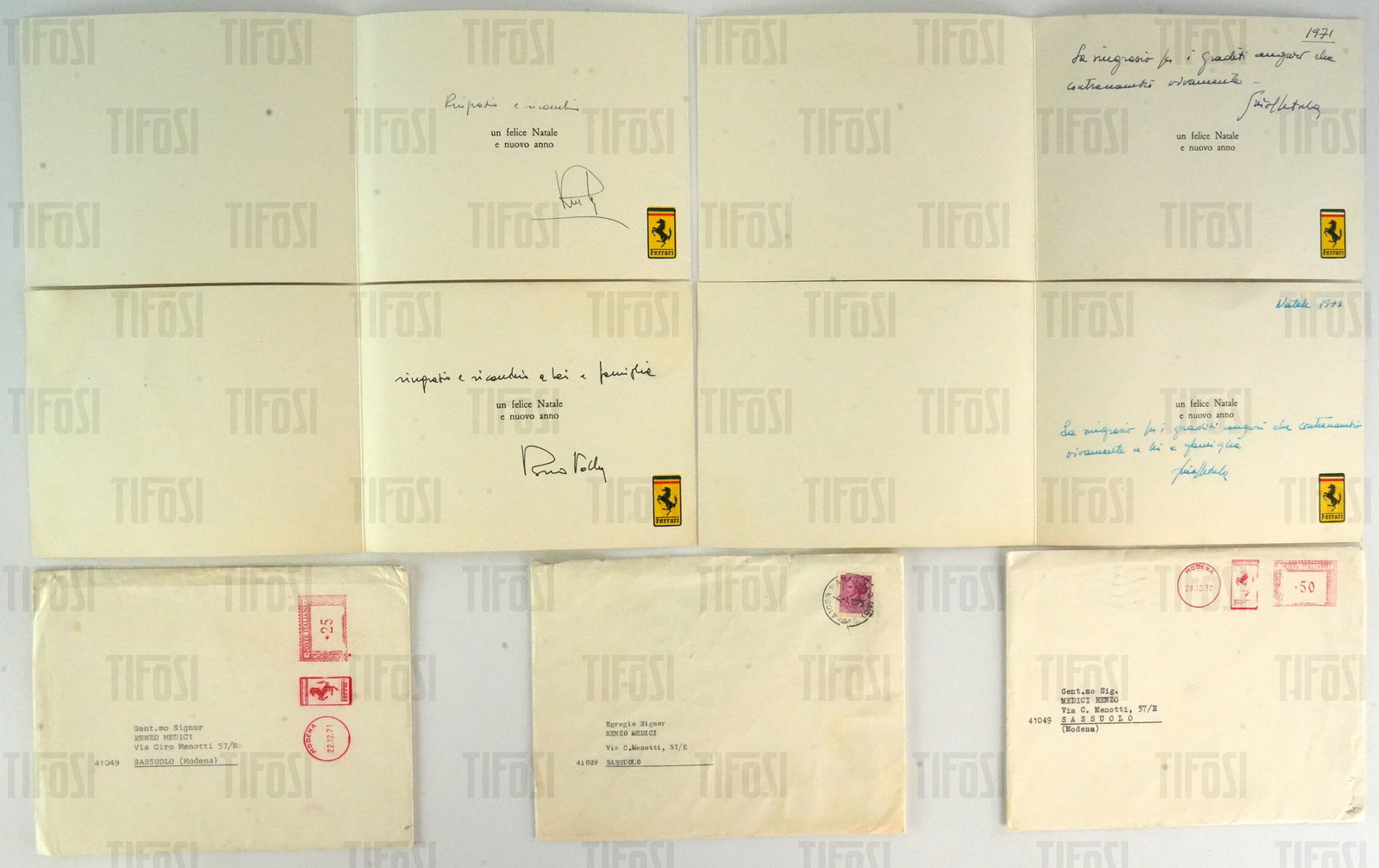 Renzo Medici Estate: 1970s Ferrari Christmas Cards (1 of 8)