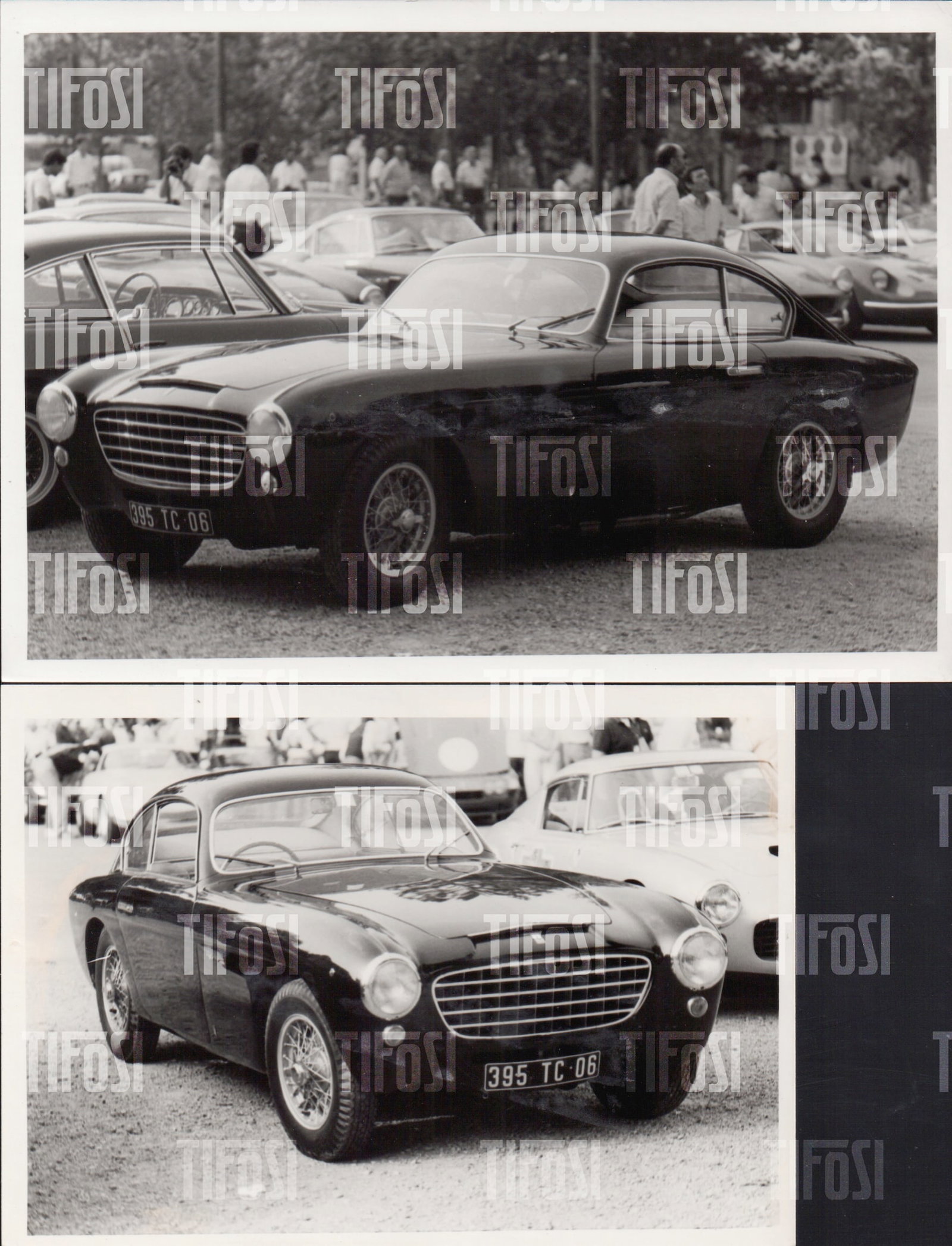 Ferrari 166 Inter Vignale Berlinetta 0045S Photographs: A pair of photos of Ferrari 166 chassis 0045S from when the car was in France during the 1960s and 70s. Good condition, 17.5 x 12.5 & 14.5 x 10CM.