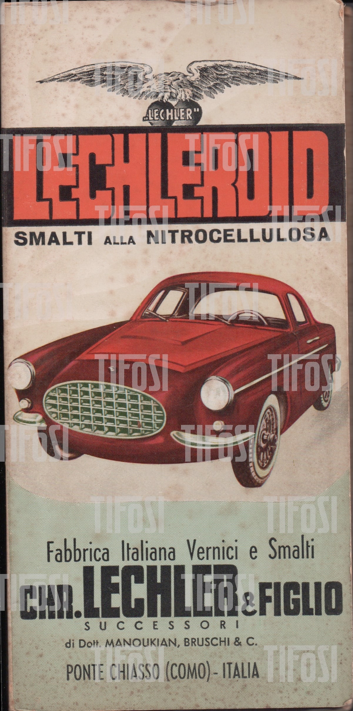 1950s Lechleroid Ferrari Paint Colour Sample Chart: An extremely rare Lechleroid paint colour chart from the 1950s, containing 50 paint samples including some seldom-seen rare colours used by Ferrari such as Avorio & Amaranto. In good condition,