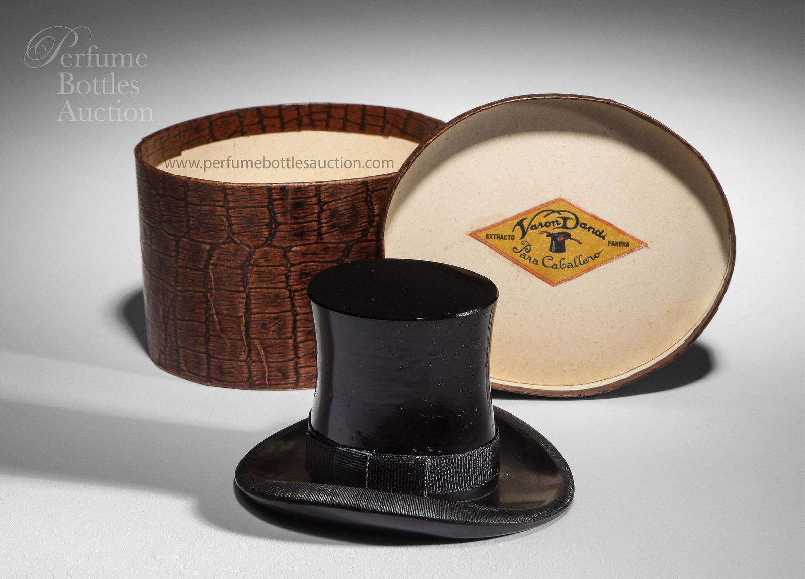Rare Varon Dandi Perfume Presentation as a top hat (1 of 3)