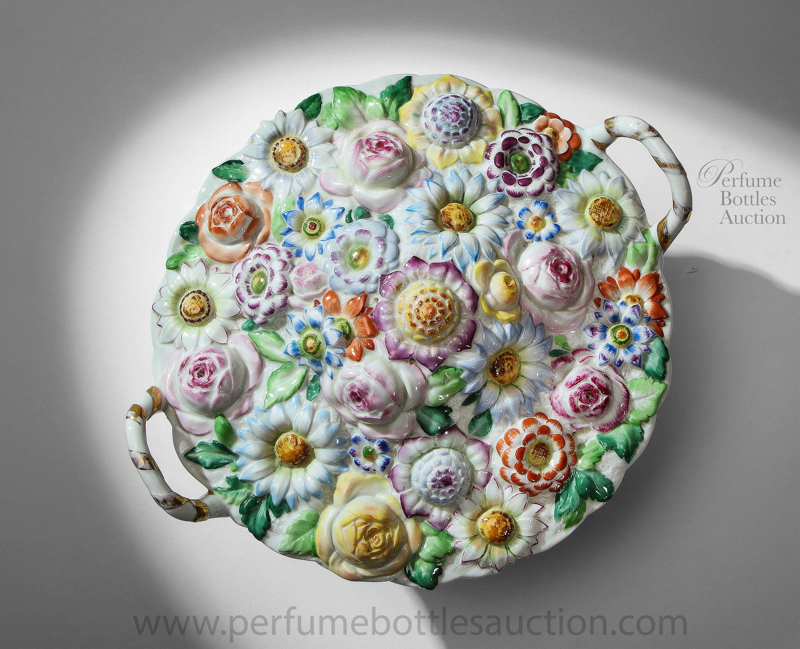 1920s Royal Rudolstadt Germany porcelain floral perfume lamp (1 of 4)