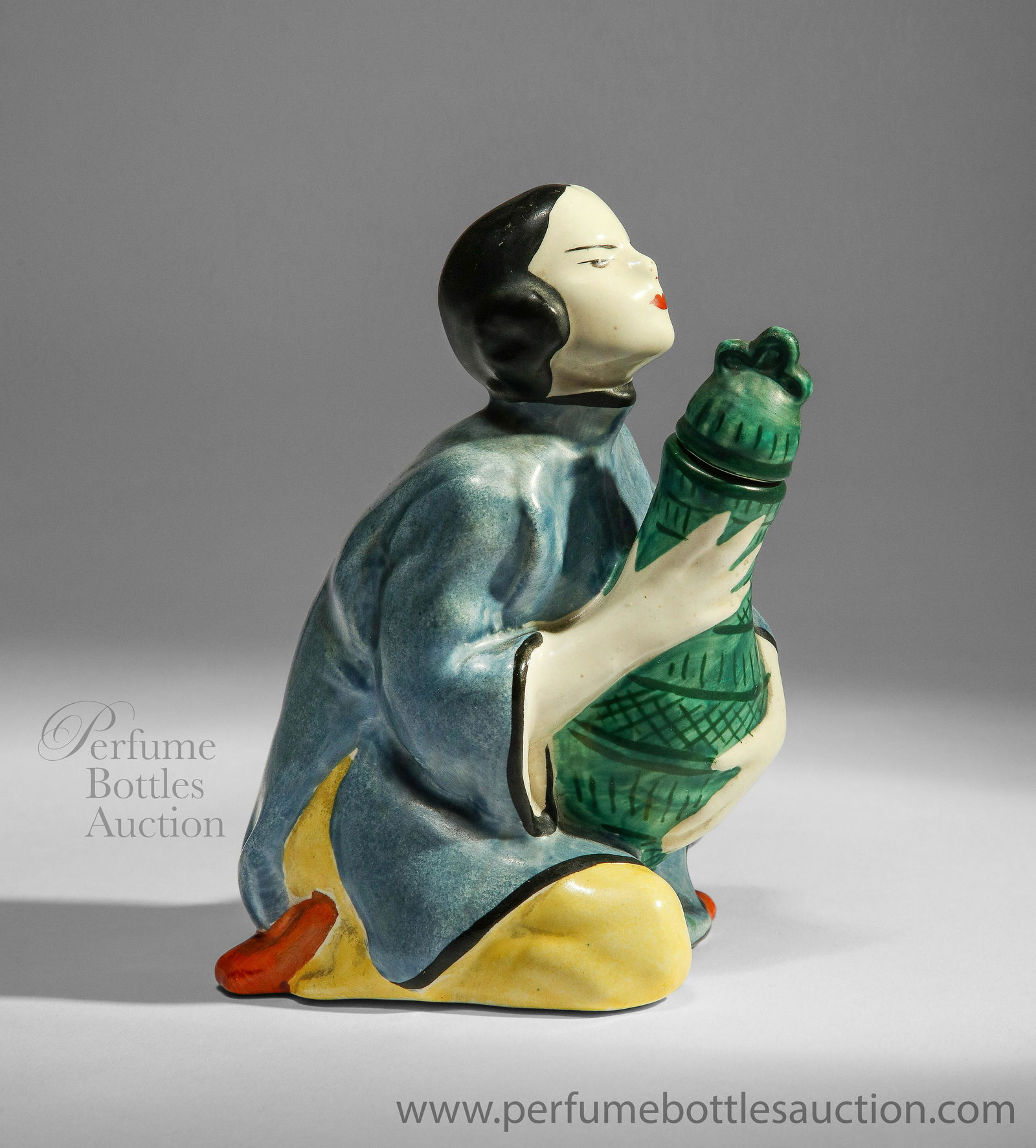 Fulper Chin Toy porcelain perfume bottle (1 of 2)
