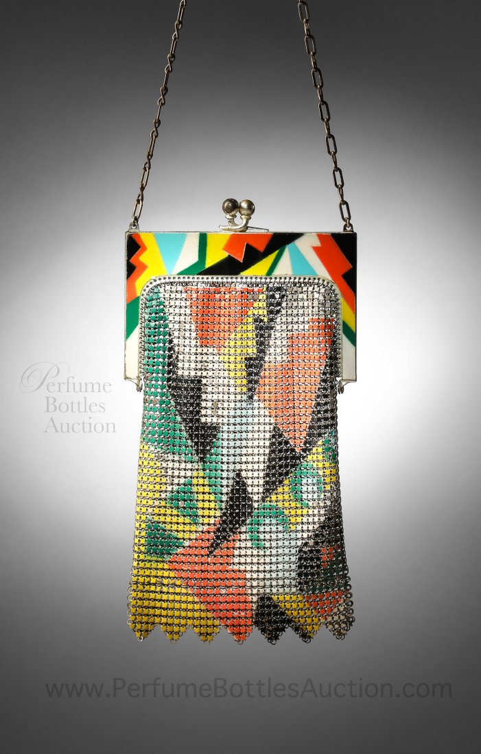 Rare Art Deco Whiting and Davis Geometric mesh purse (1 of 2)