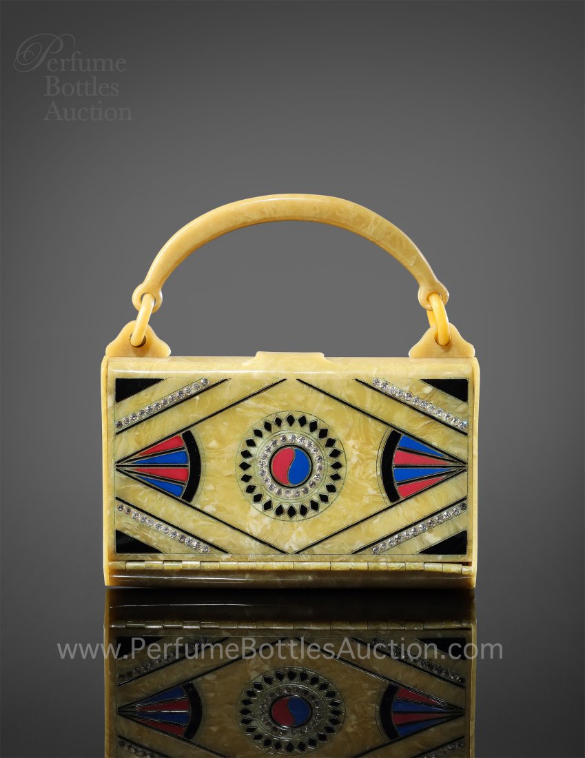 1920s Art Deco celluloid jeweled purse (1 of 3)