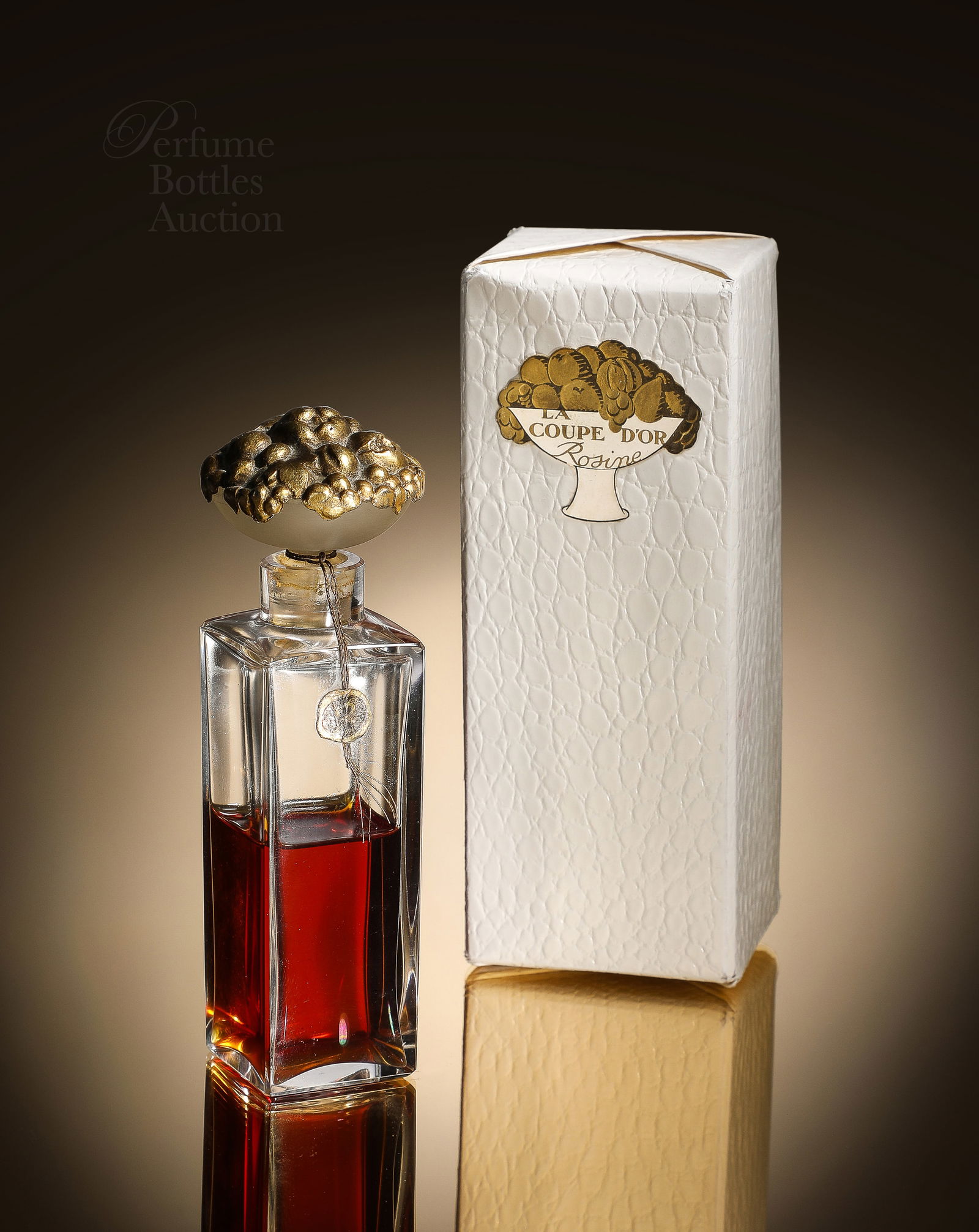 Rare Rosine Paul Poiret perfume bottle by Baccarat, La Coupe d'Or (1 of 2)