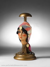 Exceptional 1920’s “Gypsy Girl” hat stand for the vanity table