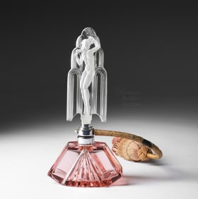 1930s Vogel & Zappe Art Deco Czech perfume atomize, unusual