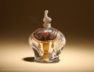Baccarat elephant perfume bottle for Lubin "Kismet"