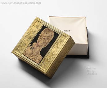 1926 Lucien Gaillard Art Deco design for Violet, Pour Rêver powder box with contents (1 of 2)