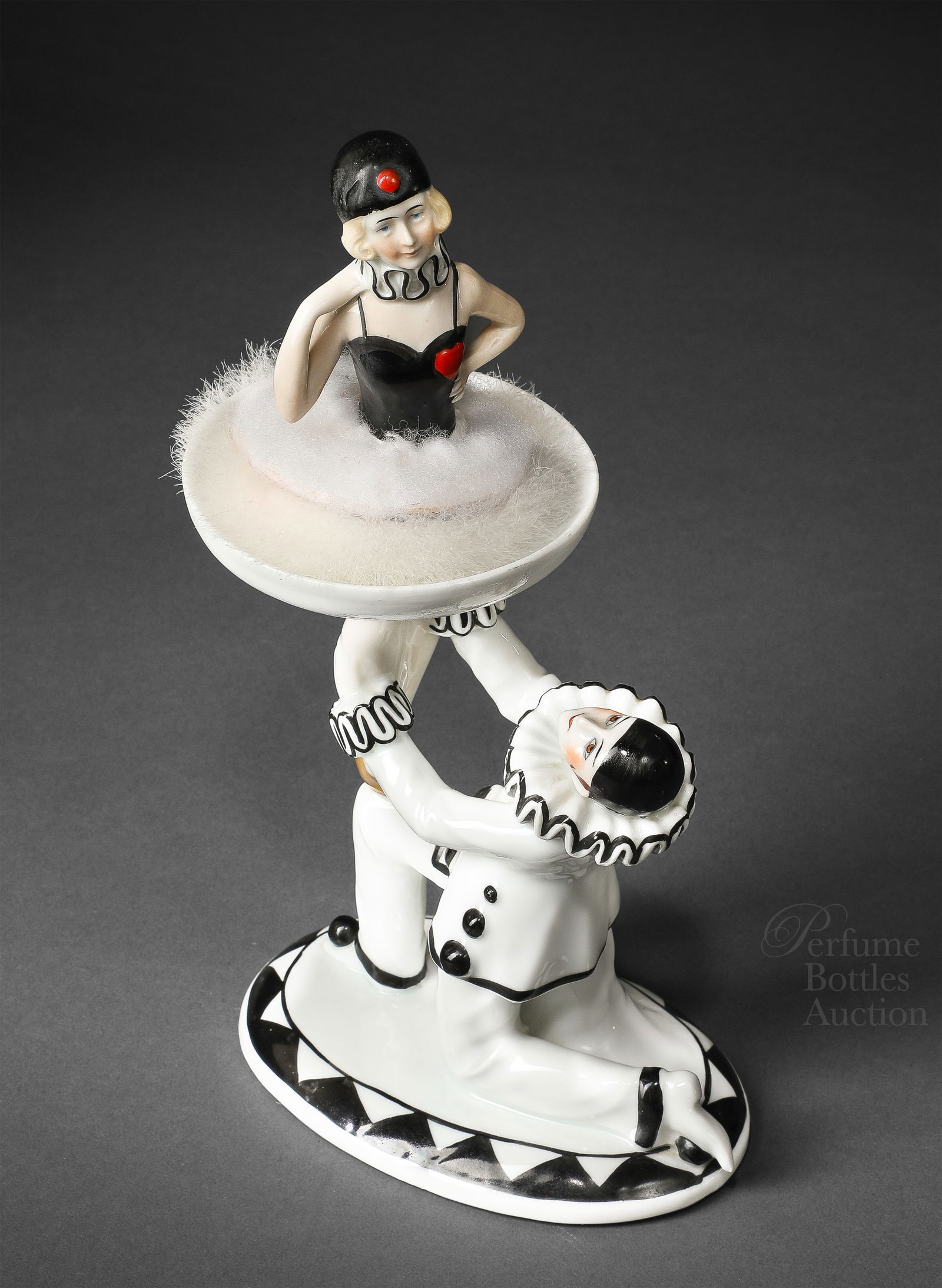 1920’s Dressel & Kister, German porcelain powder puff dish (1 of 3)