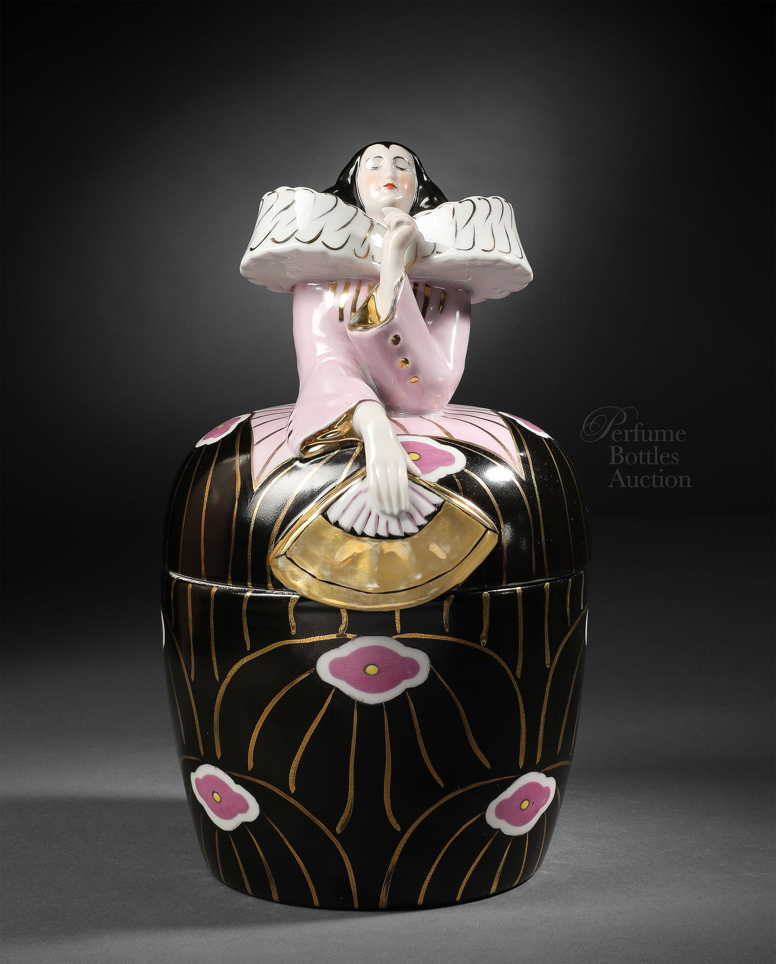 Rare 1925 Art Deco Robj figural powder box (1 of 3)