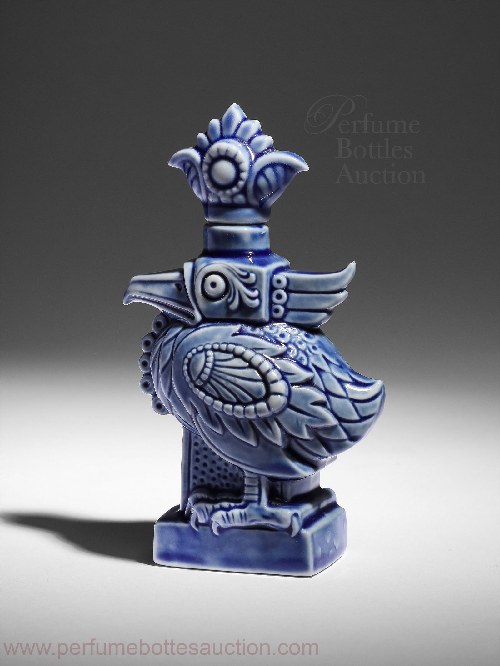 1933 Chicago Worlds Fair Schafer and Vater perfume bottle as a Mesoamerican artifact "Xiuhpili" (1 of 3)