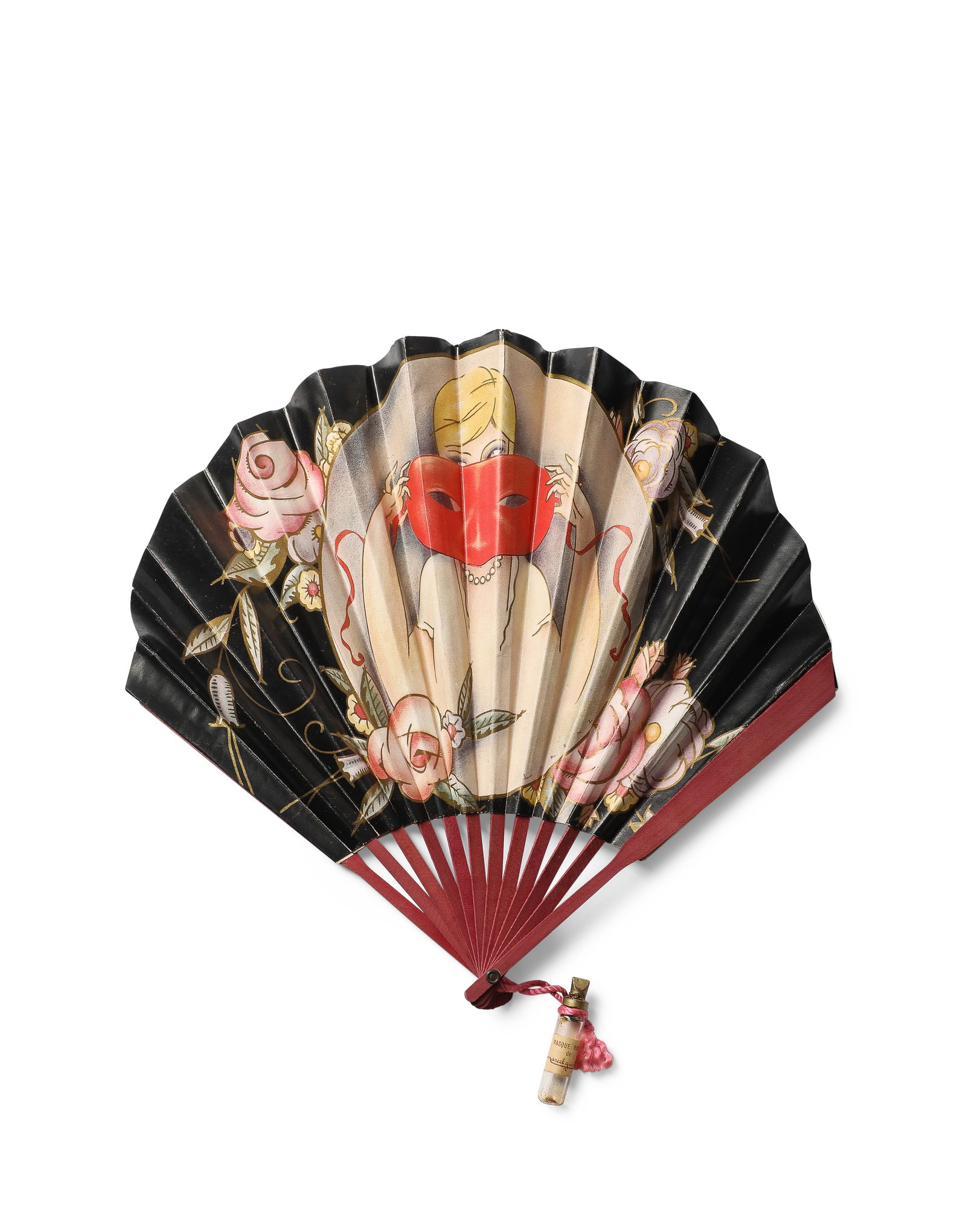 Five advertising fans, paper on wood and bamboo (1 of 10)