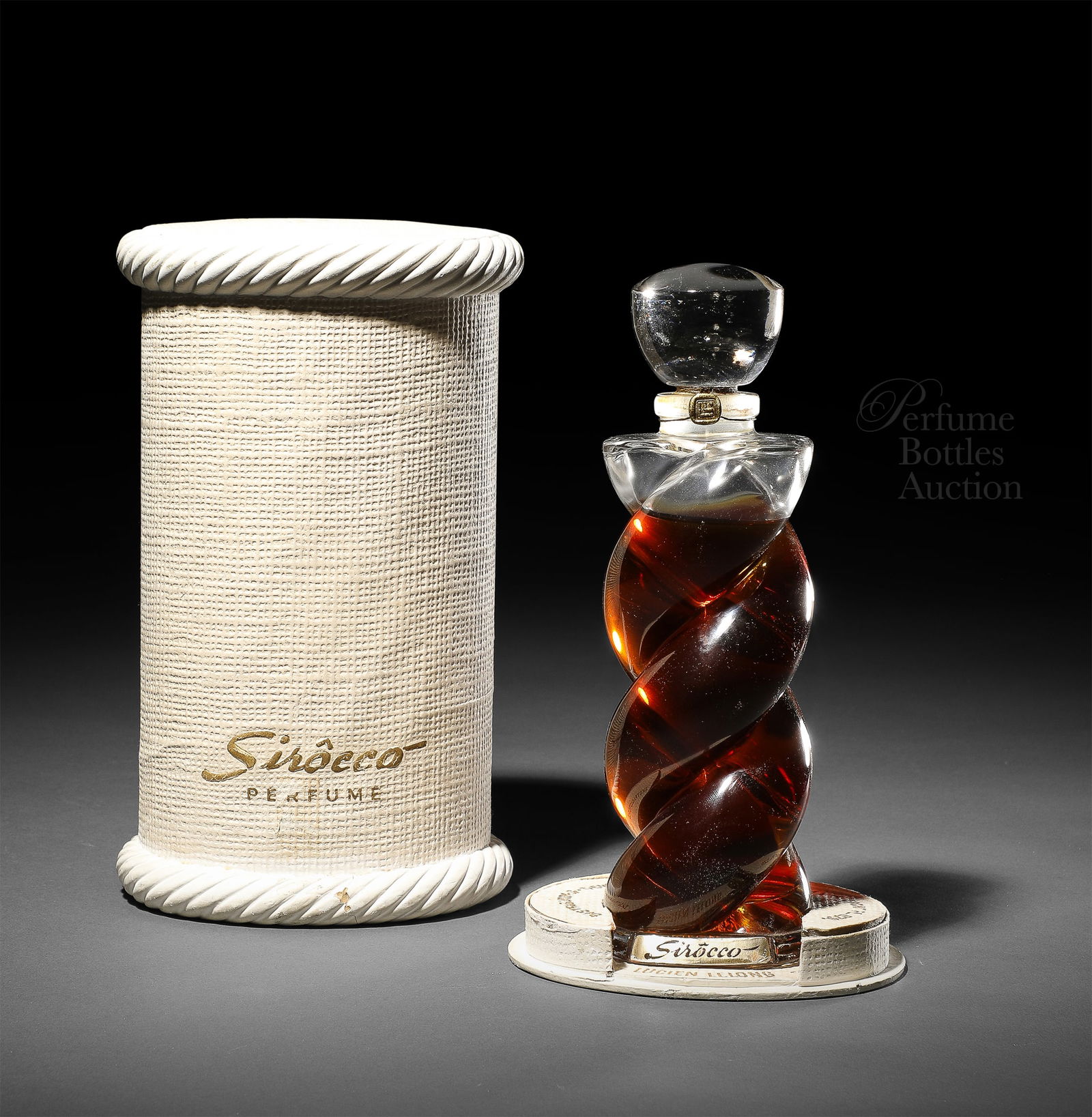 Exceptionally large 1934 Lucien Lelong perfume bottle for Sirocco (1 of 2)