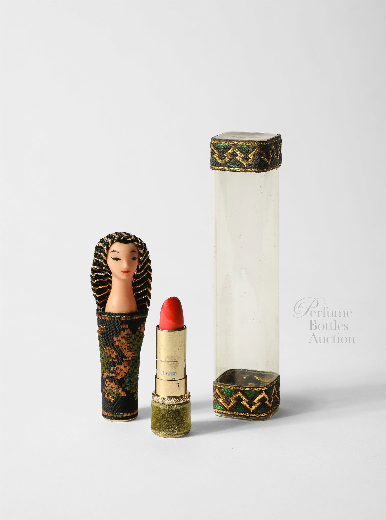 1963 Revlon “Sphinx” lipstick doll as new, Elizabeth Taylor inspired, vintage cosmetics (1 of 2)