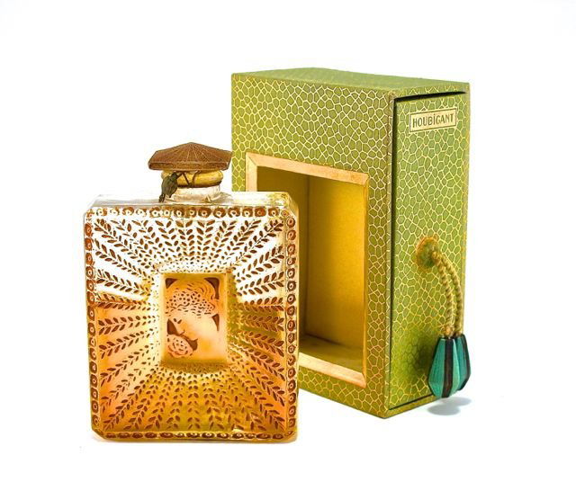 1920s R. Lalique, Houbigant La Belle Saison perfume bot