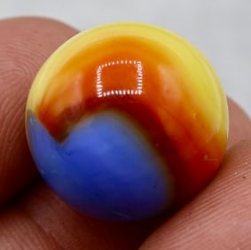 AKRO Agate Superman Tri Color Corkscrew Prize Marble